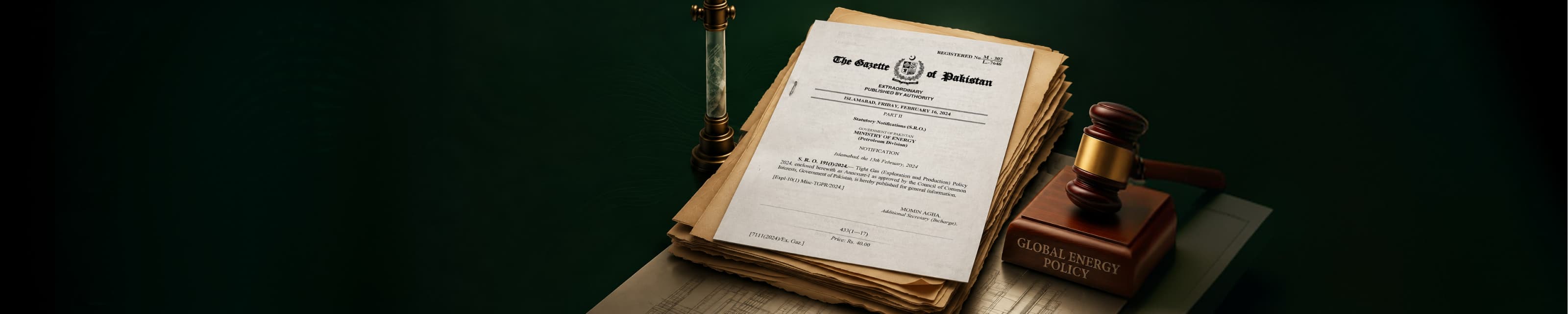 Policy documents and regulatory seals motif